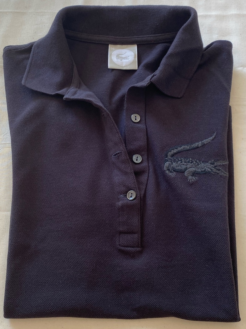 Lacoste Croc Tag Tee - Brown